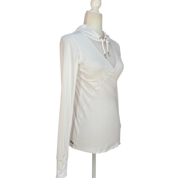 ALALA Flyweight Hoodie Tee Long Sleeve NWT White - Picture 6 of 16